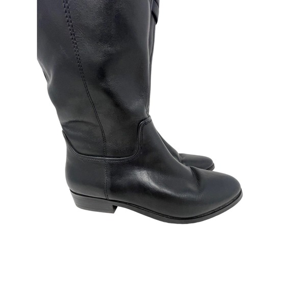 Coach Linette Tall Leather Riding Boots~Black~Size 8B~Straps~GORGEOUS - Picture 2 of 11